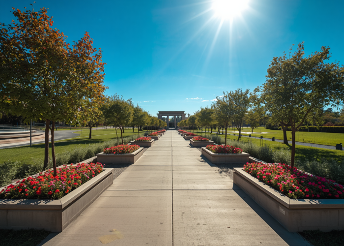 Concrete walkway