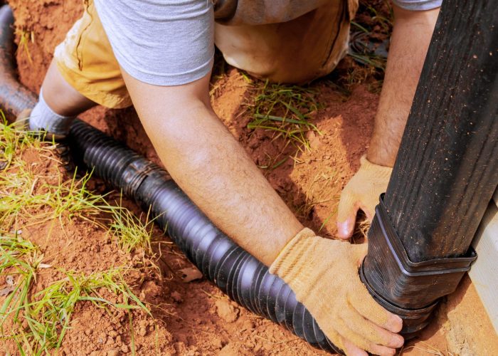 Underground Downspout Drainage