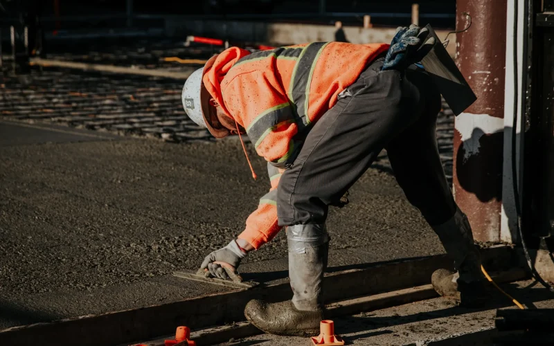 WORKER AT CONSTRUCTION
